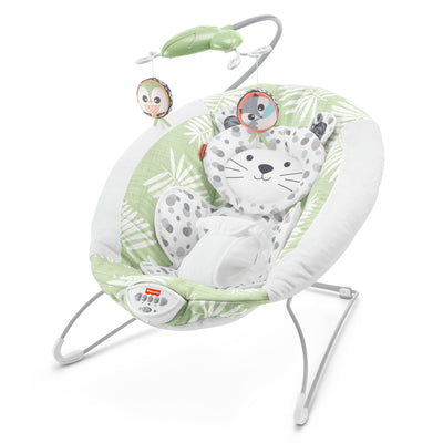 Fisher-Price Snow Leopard Deluxe Baby Bouncer with Soothing Sounds & Vibrations - VMInnovations