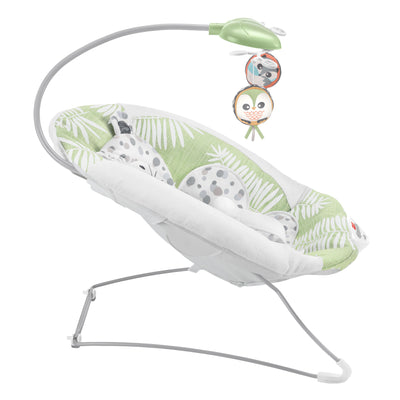 Fisher-Price Snow Leopard Baby Bouncer w/ Soothing Sounds & Vibrations(Open Box)