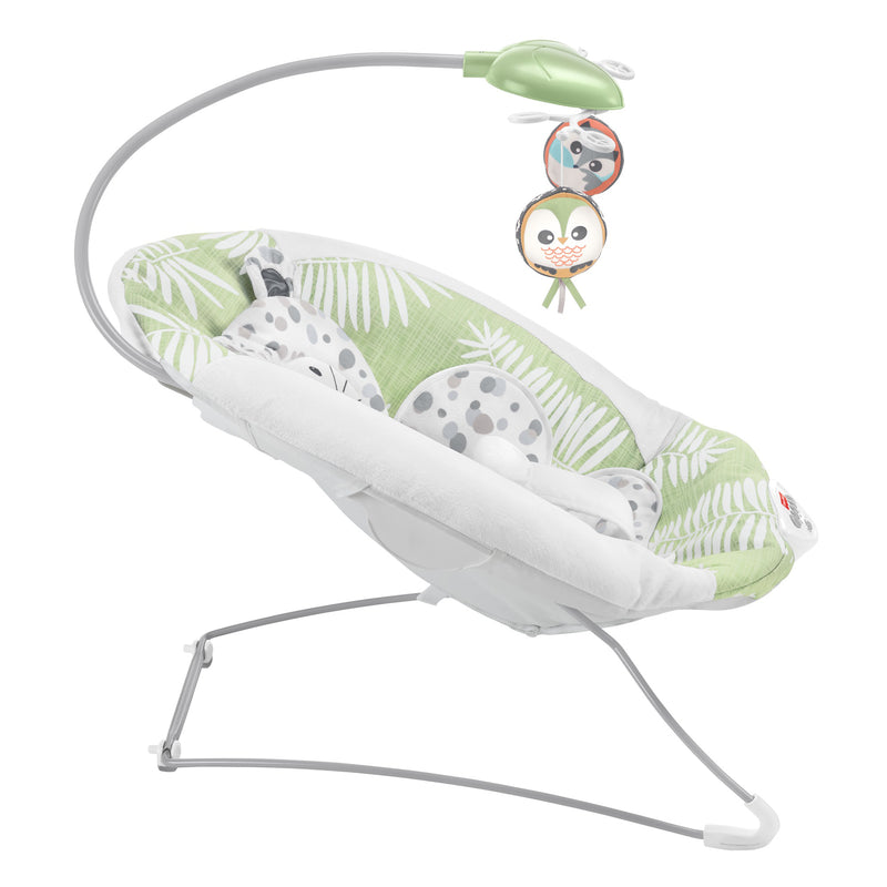 Fisher-Price Snow Leopard Deluxe Baby Bouncer with Soothing Sounds & Vibrations