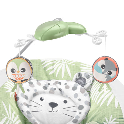 Fisher-Price Snow Leopard Deluxe Baby Bouncer with Soothing Sounds & Vibrations - VMInnovations