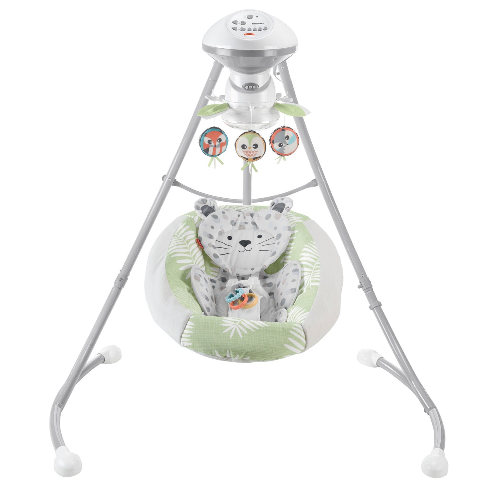 Fisher-Price Snow Leopard Baby Dual Motion Swing with Sounds & Motorized Mobile - VMInnovations