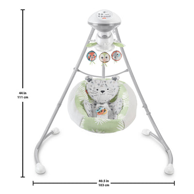 Fisher-Price Snow Leopard Baby Dual Motion Swing with Sounds & Motorized Mobile - VMInnovations