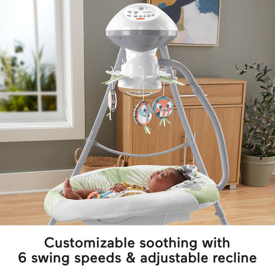 Fisher-Price Snow Leopard Baby Dual Motion Swing with Sounds & Motorized Mobile - VMInnovations