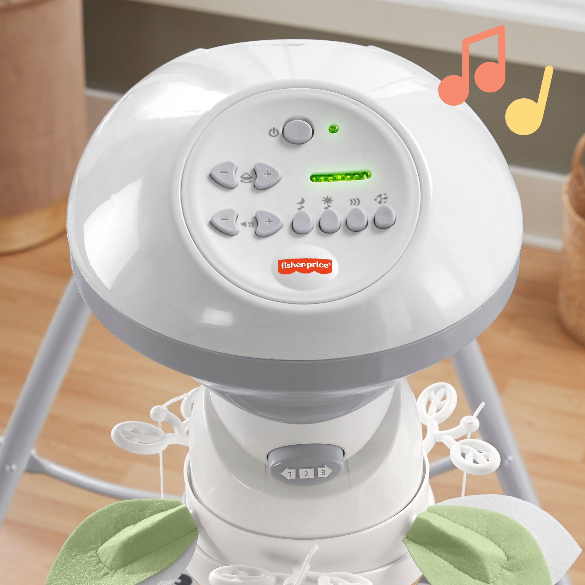 Fisher-Price Snow Leopard Baby Dual Motion Swing with Sounds & Motorized Mobile - VMInnovations