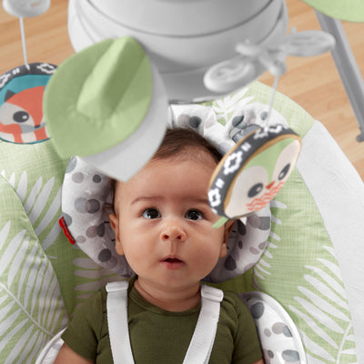 Fisher-Price Snow Leopard Baby Dual Motion Swing with Sounds & Motorized Mobile - VMInnovations