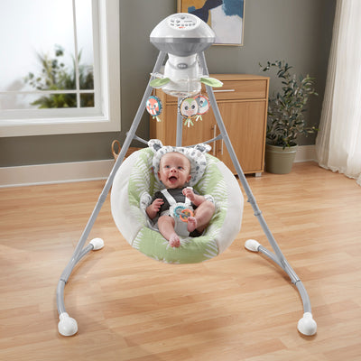 Fisher-Price Snow Leopard Baby Dual Motion Swing with Sounds & Motorized Mobile - VMInnovations