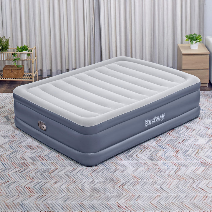 Bestway Tritech AirBed w/Built-in Pump & Antimicrobial Coating, Queen (Open Box)