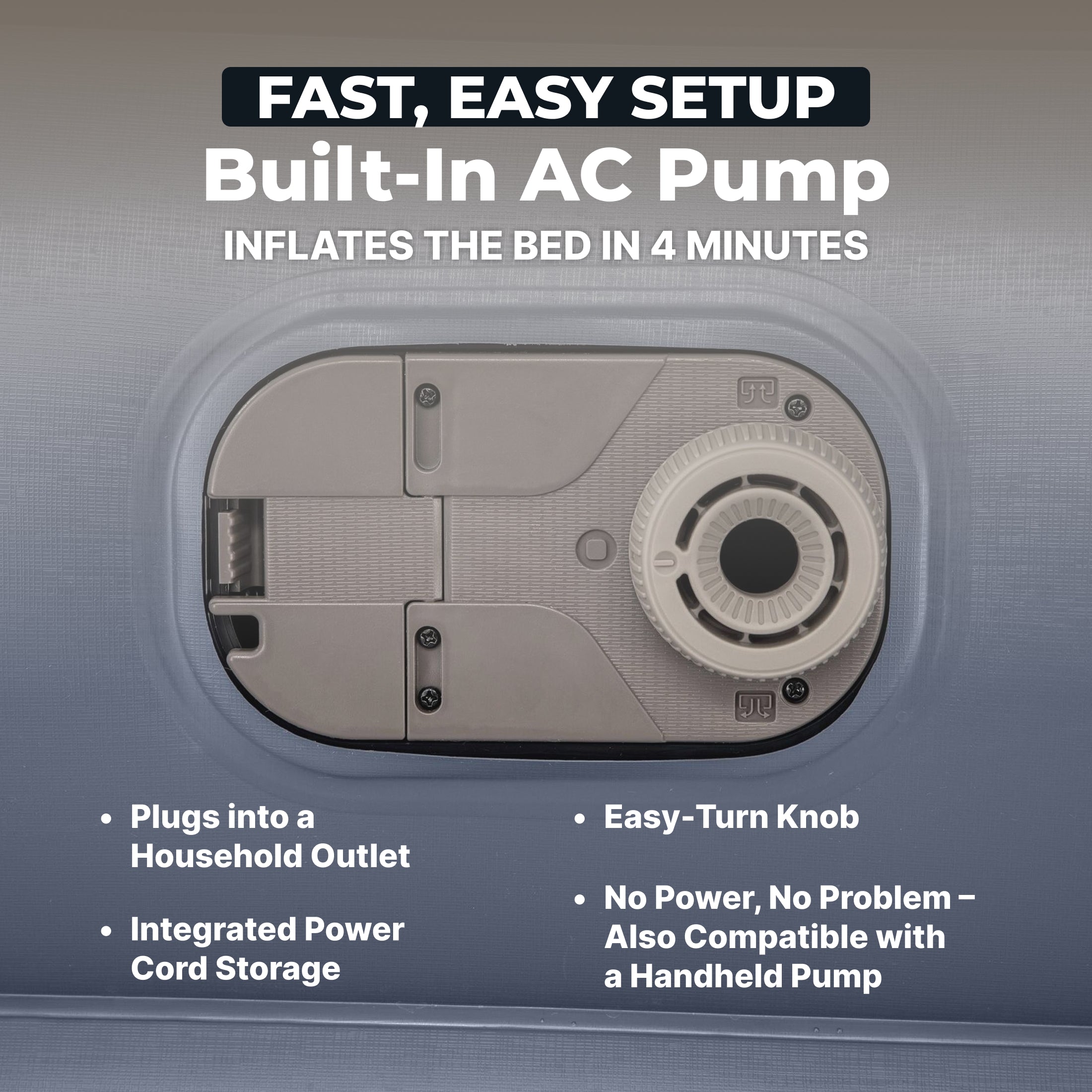Tritech Air Mattress w/Built-in AC Pump & Antimicrobial Coating, Queen (Used)