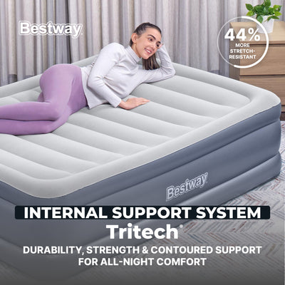 Tritech Air Mattress w/Built-in AC Pump & Antimicrobial Coating, Queen (Used)