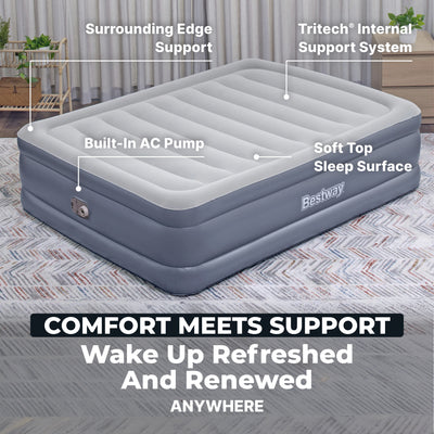 Tritech Air Mattress w/Built-in AC Pump & Antimicrobial Coating, Queen (Used)