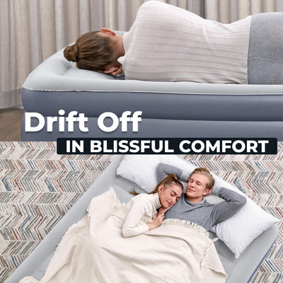 Tritech Air Mattress w/Built-in AC Pump & Antimicrobial Coating, Queen (Used)