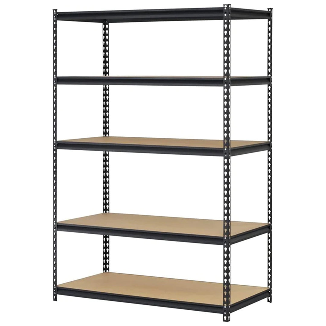 Juggernaut Storage 18" x 72" 5 Shelf Steel Utility Shelving Storage Unit, Black