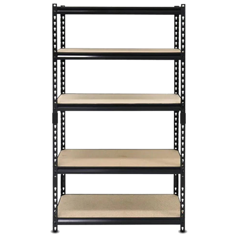 24" x 72" 5 Shelf Steel Utility Shelving Storage Unit, Black (Open Box)