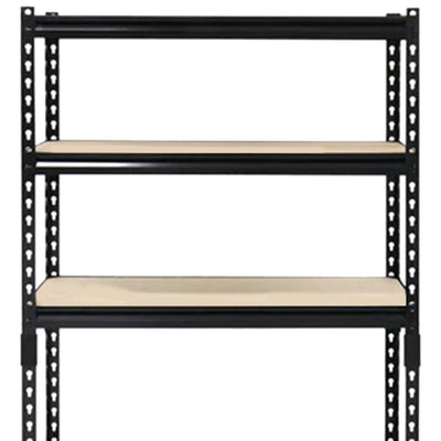 24" x 72" 5 Shelf Steel Utility Shelving Storage Unit, Black (For Parts)