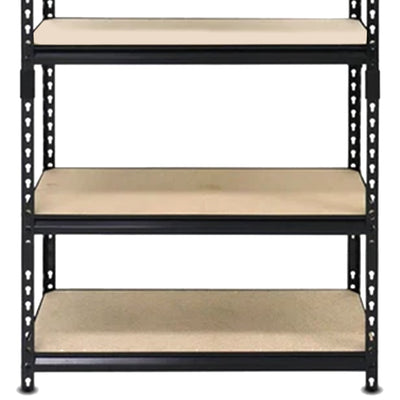 24" x 72" 5 Shelf Steel Utility Shelving Storage Unit, Black (Open Box)