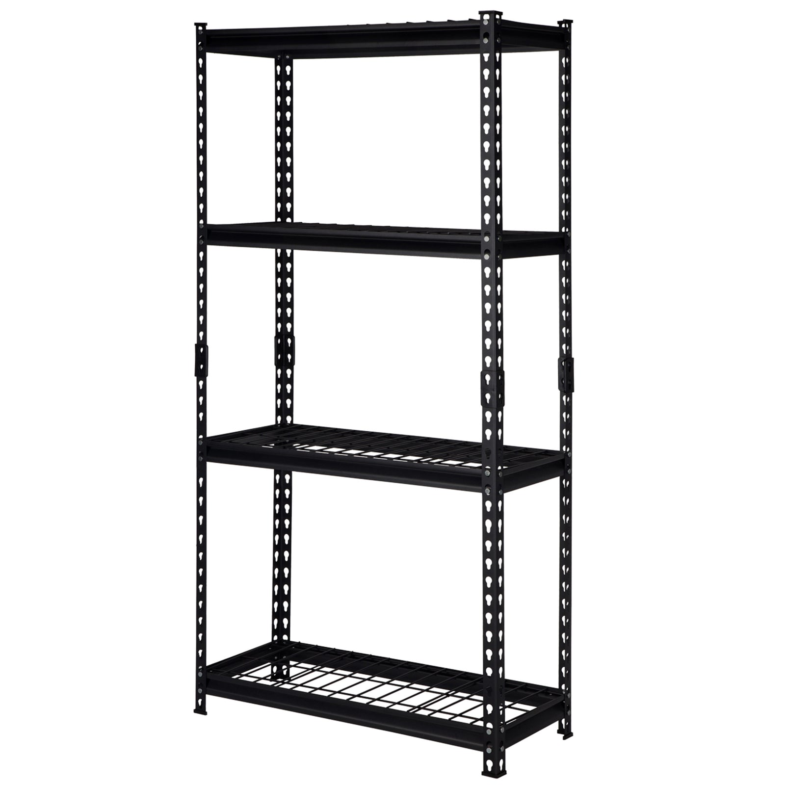 Pachira 30"W x 60"H 4 Shelf Steel Shelving for Home and Office Organizing, Black - VMInnovations