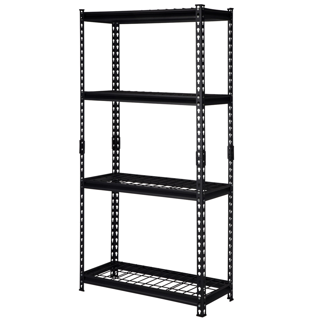 Pachira 30"W x 60"H 4 Shelf Shelving for Home & Office Organizing, Black (Used)