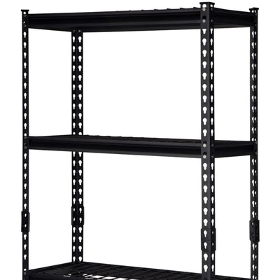 Pachira 30"W x 60"H 4 Shelf Steel Shelving for Home and Office Organizing, Black - VMInnovations