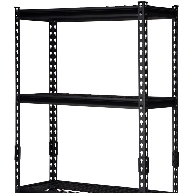 Pachira 30"W x 60"H 4 Shelf Steel Shelving for Home and Office Organizing, Black