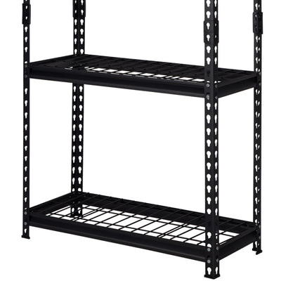 Pachira 30"W x 60"H 4 Shelf Steel Shelving for Home and Office Organizing, Black - VMInnovations