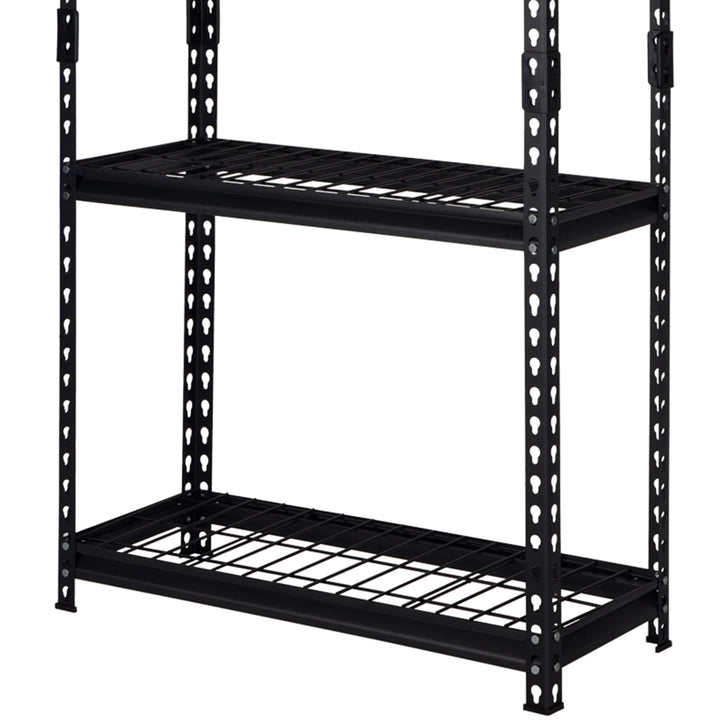 Pachira 30"W x 60"H 4 Shelf Shelving for Home & Office Organizing, Black (Used)