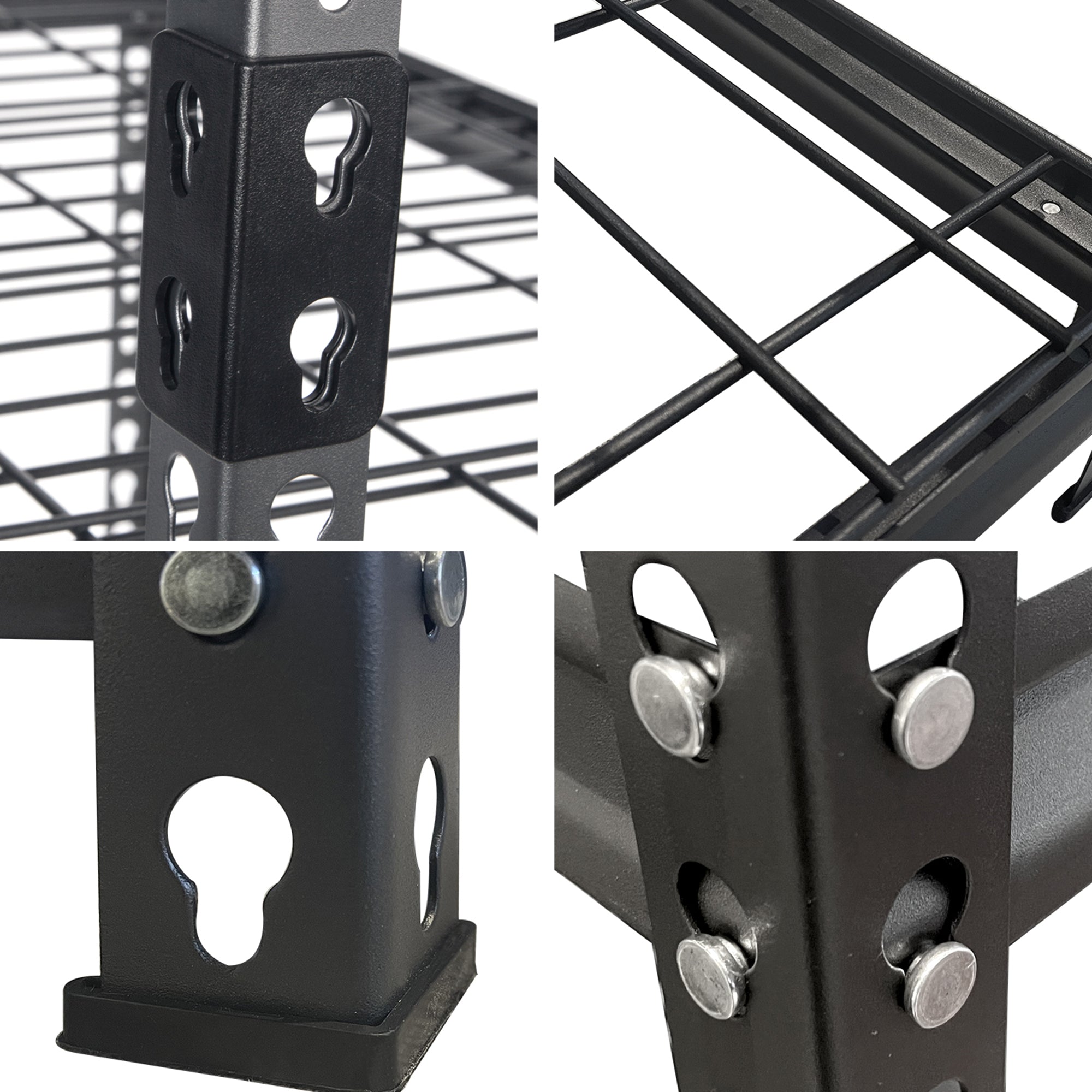 Pachira 30"W x 60"H 4 Shelf Steel Shelving for Home and Office Organizing, Black - VMInnovations