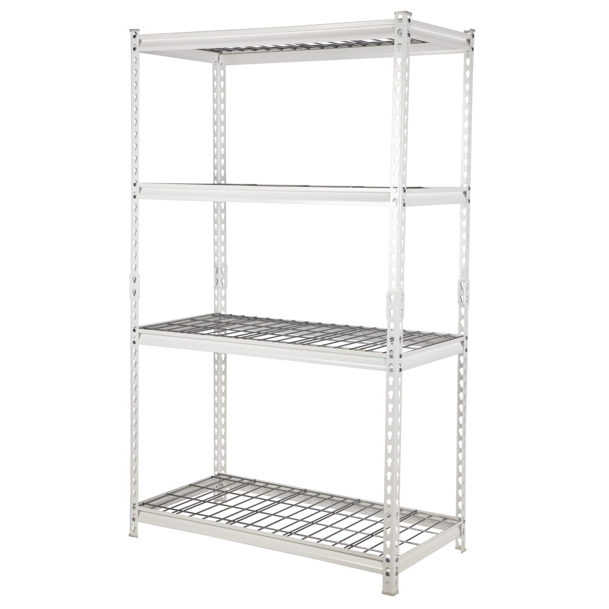 Pachira 30"W x 60"H 4 Shelf Steel Shelving for Home and Office Organizing, White - VMInnovations