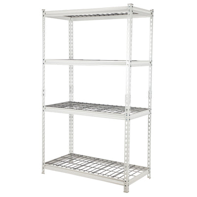 Pachira 30"W x 60"H 4 Shelf Steel Shelving for Home and Office Organizing, White - VMInnovations