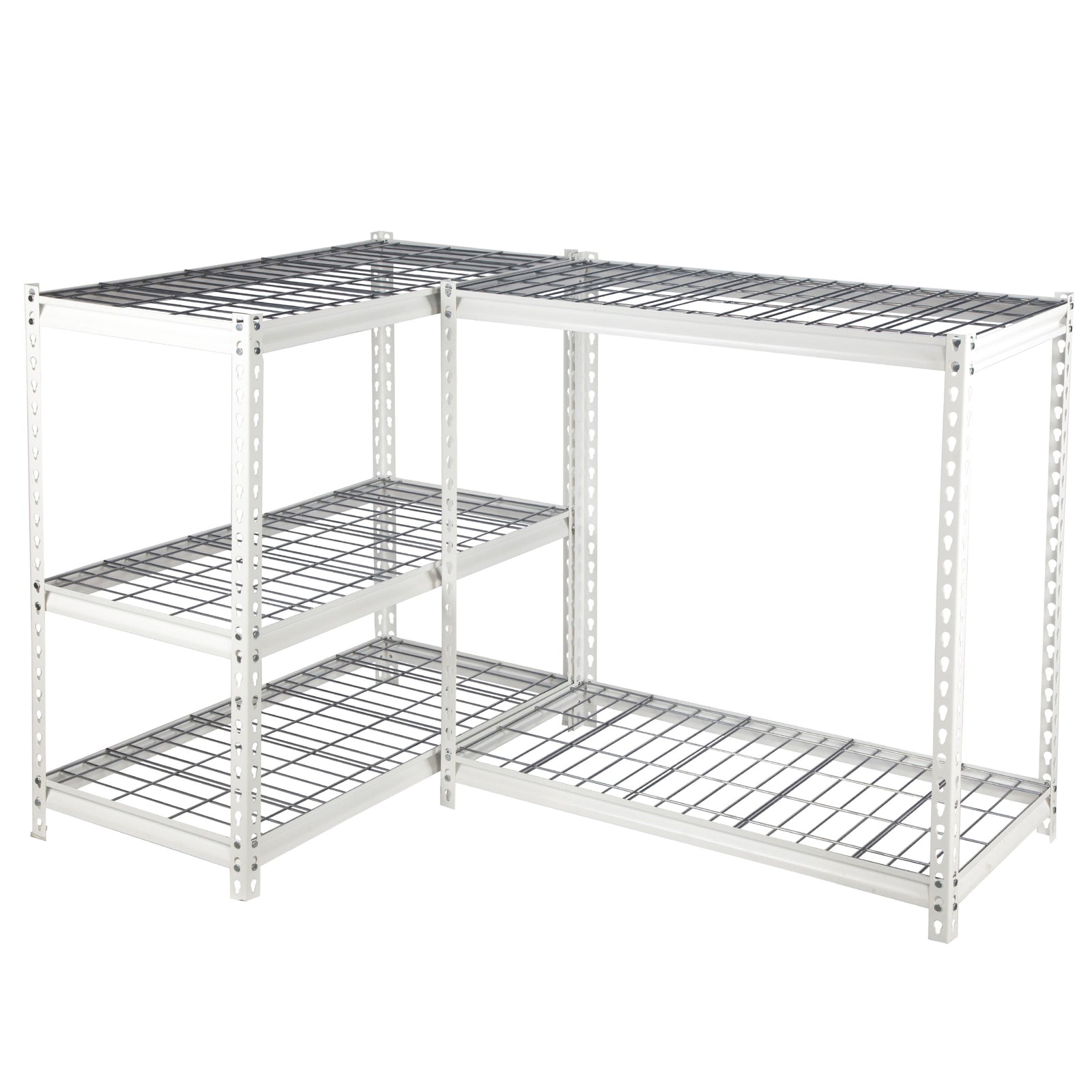 Pachira 30"W x 60"H 4 Shelf Steel Shelving for Home and Office Organizing, White - VMInnovations