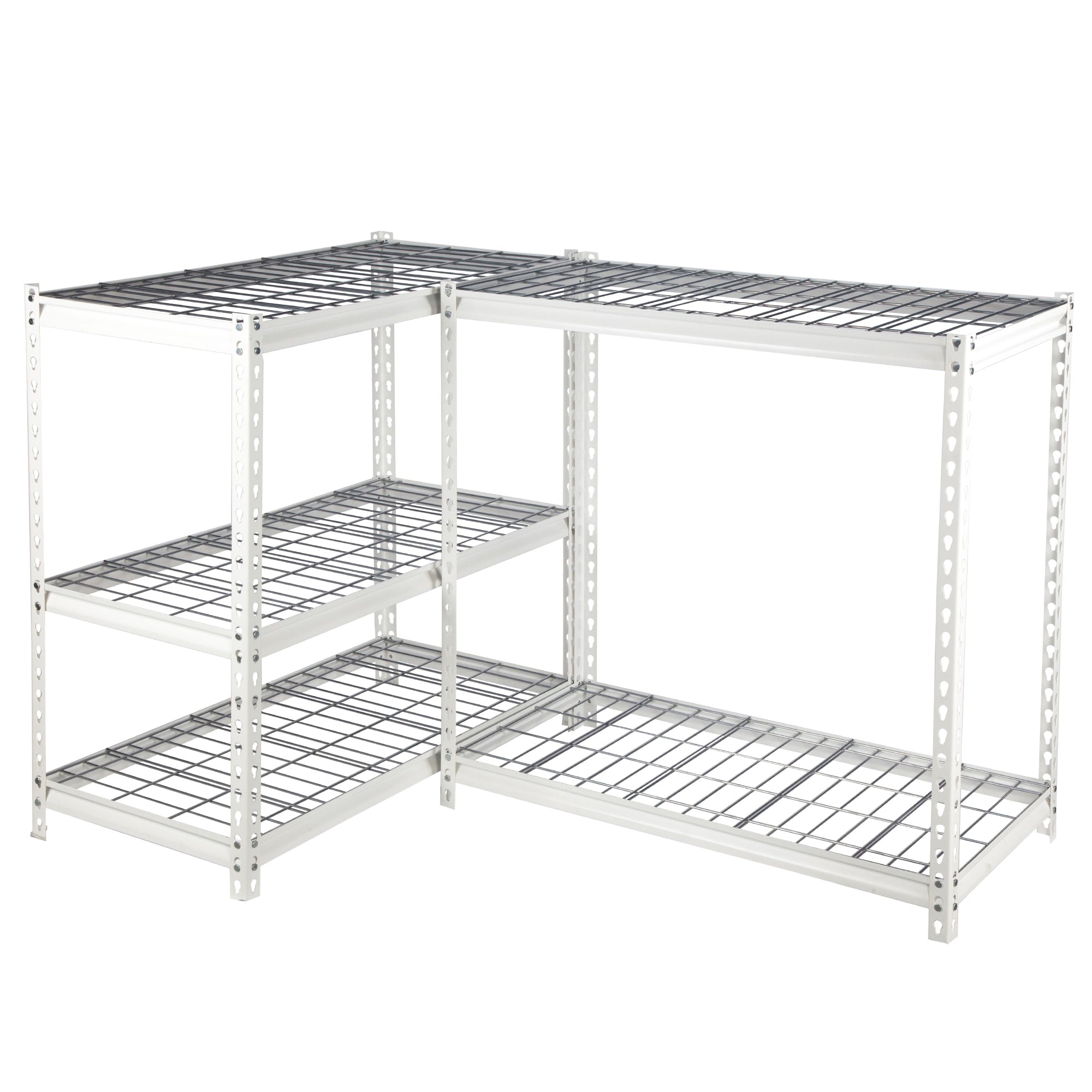 Pachira 30"W x 60"H 4 Shelf Steel Shelving for Home and Office Organizing, White - VMInnovations