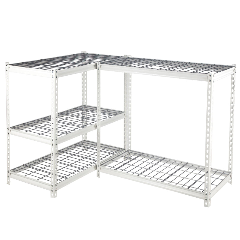 Pachira 30"W x 60"H 4 Shelf Steel Shelving for Home and Office Organizing, White