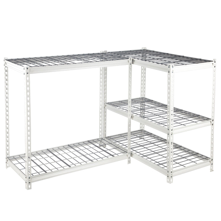 Pachira 30"W x 60"H 4 Shelf Steel Shelving for Home and Office Organizing, White