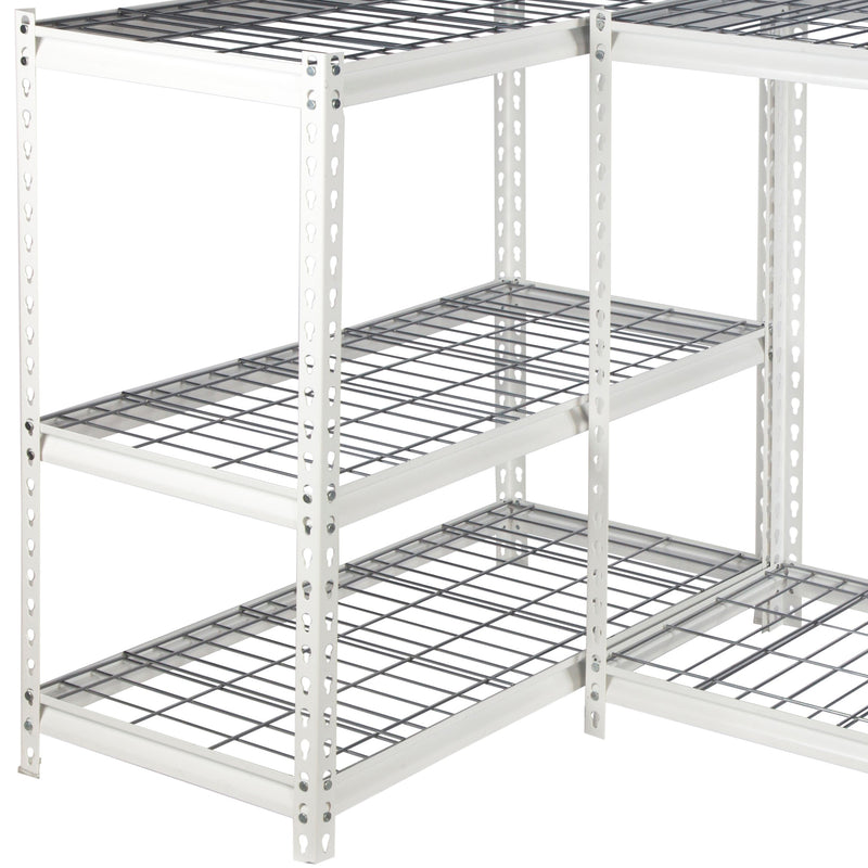 Pachira 30"W x 60"H 4 Shelf Steel Shelving for Home and Office Organizing, White