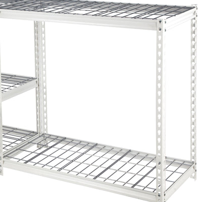 Pachira 30"W x 60"H 4 Shelf Steel Shelving for Home and Office Organizing, White