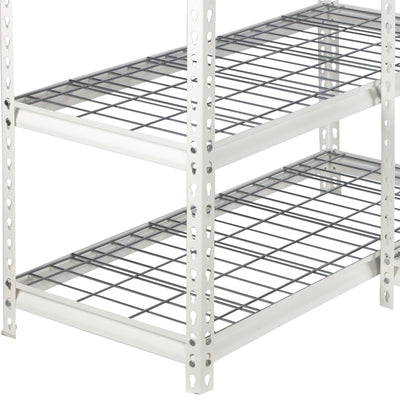 Pachira 30"W x 60"H 4 Shelf Steel Shelving for Home and Office Organizing, White