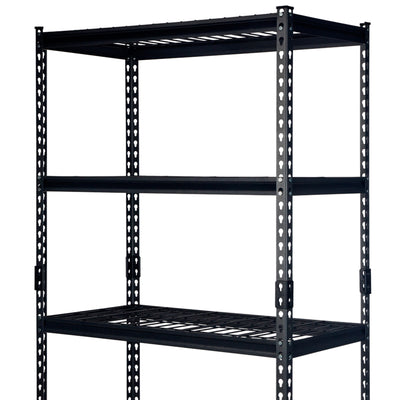 Pachira 36"W x 60"H 4 Shelf Steel Shelving for Home and Office Organizing, Black