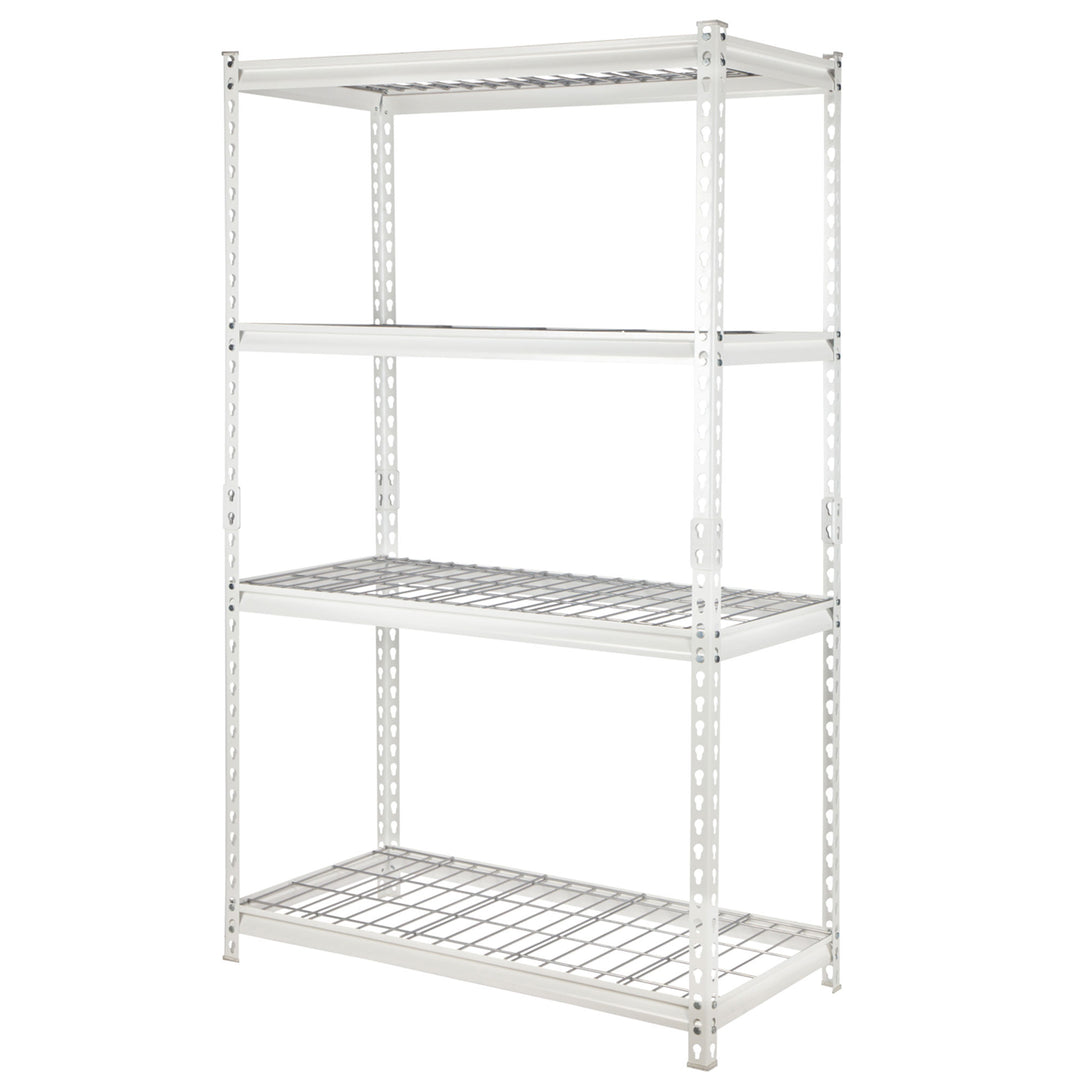 Pachira 36"W x 60"H 4 Shelf Steel Shelving for Home and Office Organizing, White