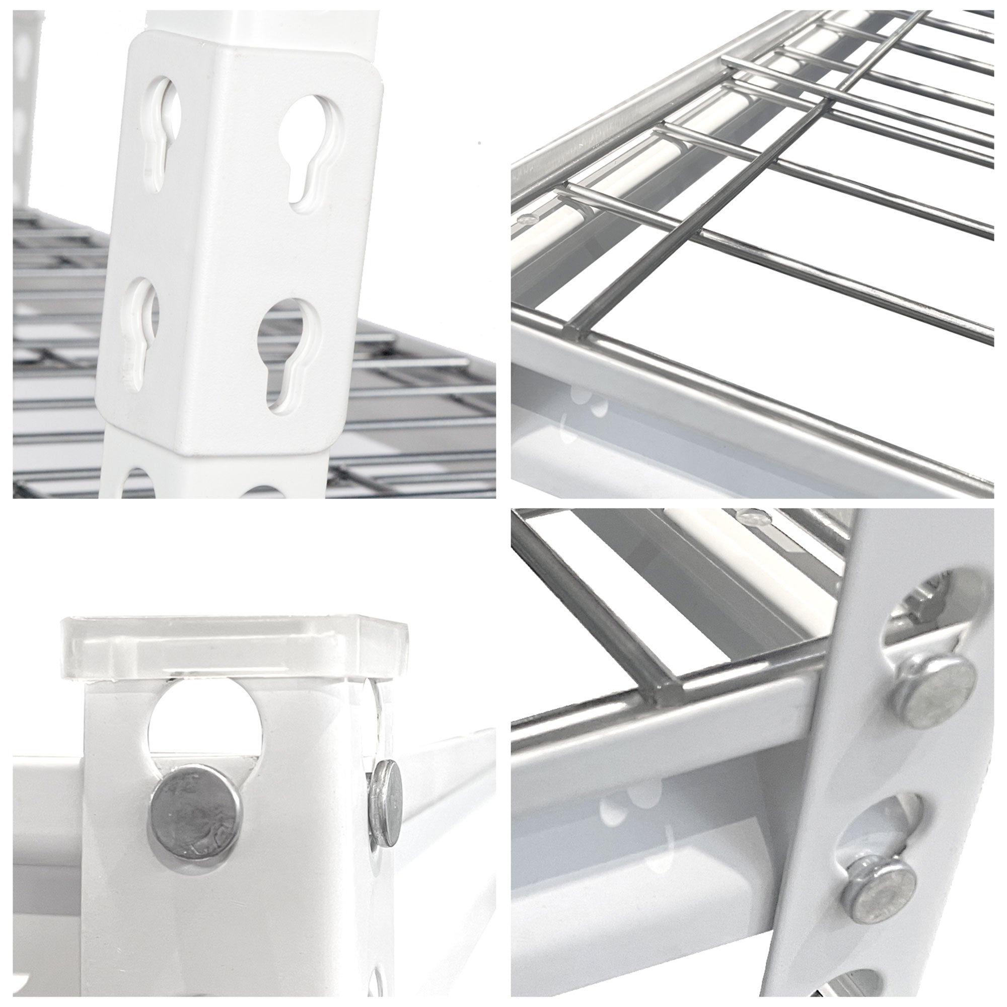 Pachira 36"W x 60"H 4 Shelf Steel Shelving for Home & Office, White (Used) - VMInnovations