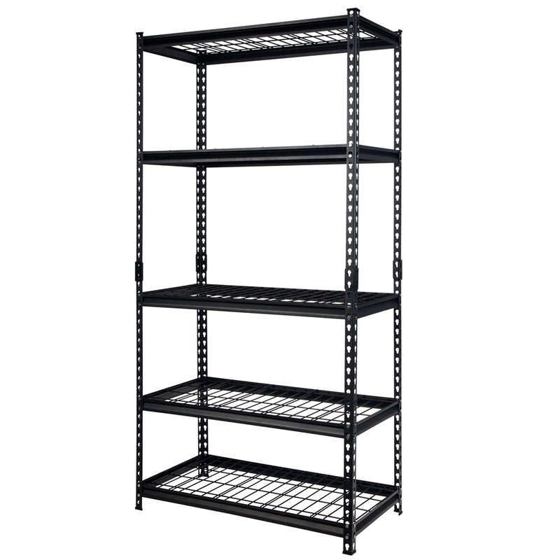 Pachira 36"Wx72"H 5 Shelf Steel Shelving for Home & Office , Black (Used)