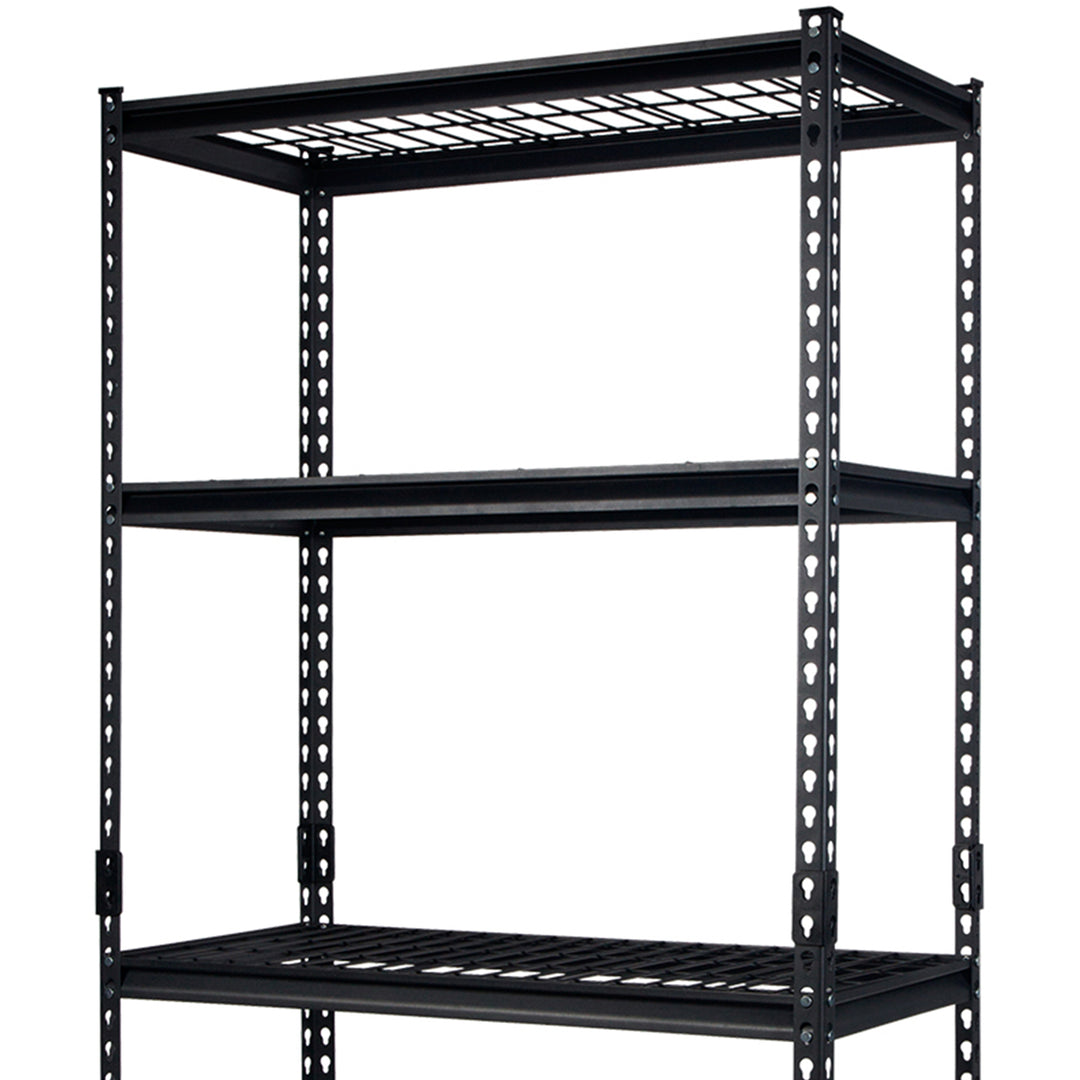 Pachira 36"W x 72"H 5 Shelf Steel Shelving for Home/Office , Black (Open Box)