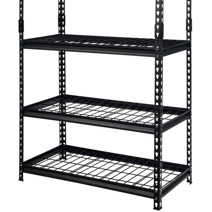 Pachira 36"W x 72"H 5 Shelf Steel Shelving for Home and Office Organizing, Black