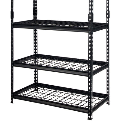 Pachira 36"W x 72"H 5 Shelf Steel Shelving for Home/Office , Black (Open Box)