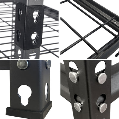 Pachira 36"Wx72"H 5 Shelf Steel Shelving for Home & Office , Black (Used) - VMInnovations