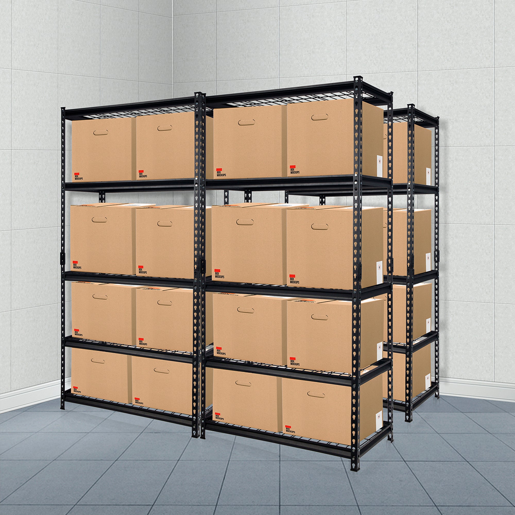 Pachira 36"Wx72"H 5 Shelf Steel Shelving for Home & Office , Black (Used) - VMInnovations