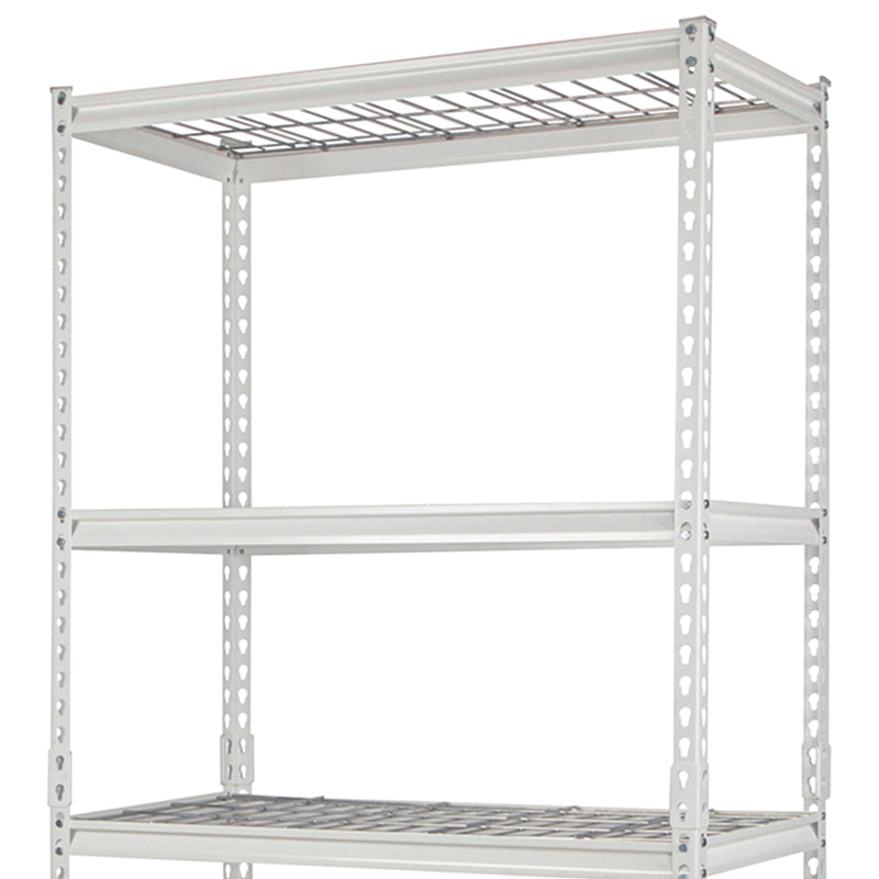 Pachira 36"W x 72"H 5 Shelf Steel Shelving for Organizing, White (Open Box)