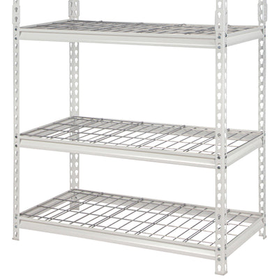 Pachira 36"W x 72"H 5 Shelf Steel Shelving for Organizing, White (Open Box)