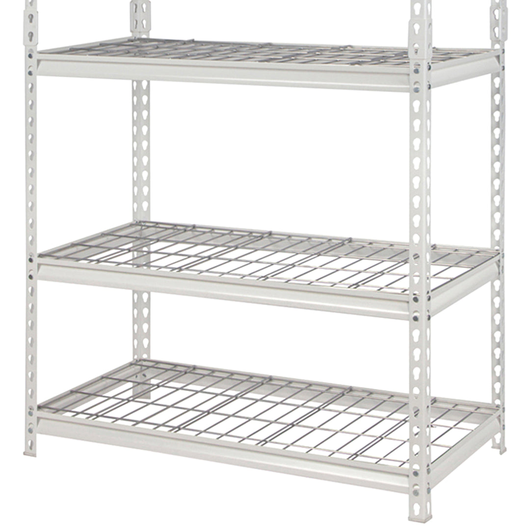 Pachira 36"W x 72"H 5 Shelf Steel Shelving for Home and Office Organizing, White - VMInnovations