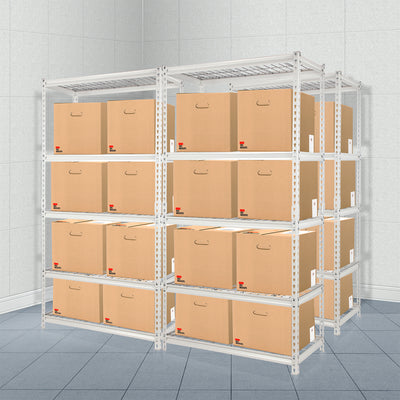 Pachira 36"W x 72"H 5 Shelf Steel Shelving for Home and Office Organizing, White - VMInnovations