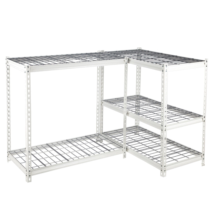 Pachira 48"W x 72"H 5 Shelf Steel Shelving for Home and Office Organizing, White