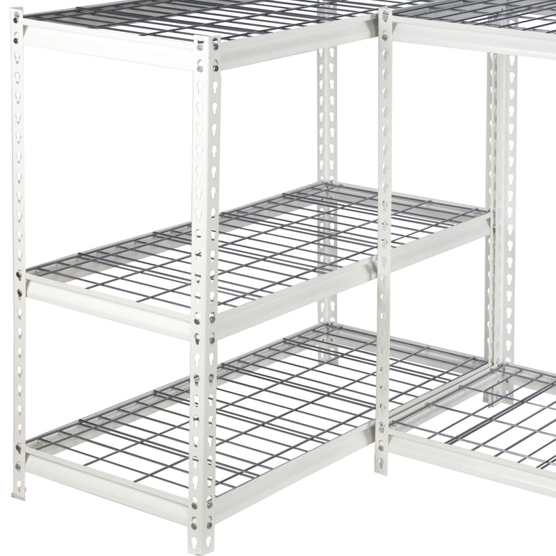 Pachira 48"W x 72"H 5 Shelf Steel Shelving for Home and Office Organizing, White
